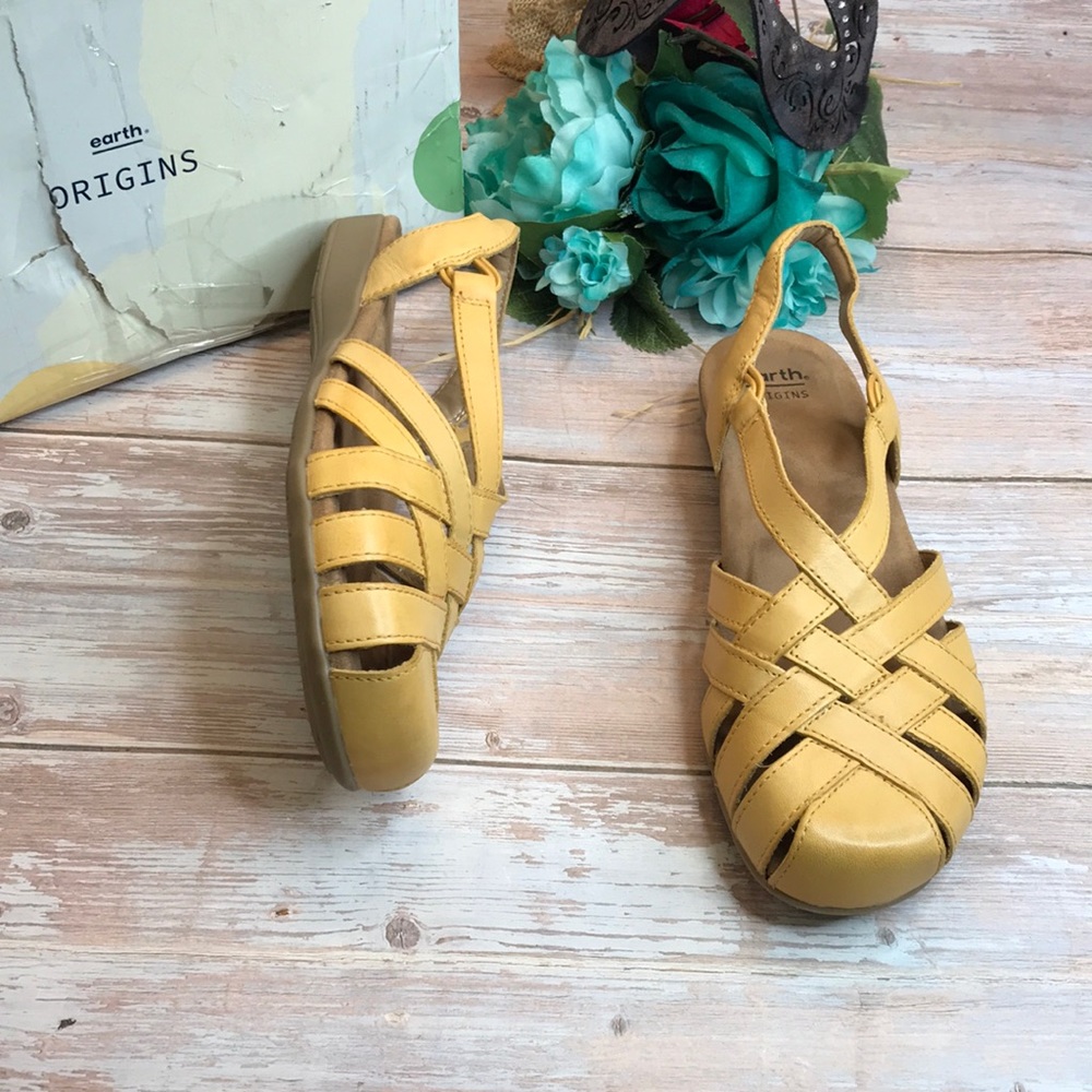 Earth Origins Mustard Berri Casual Sandals